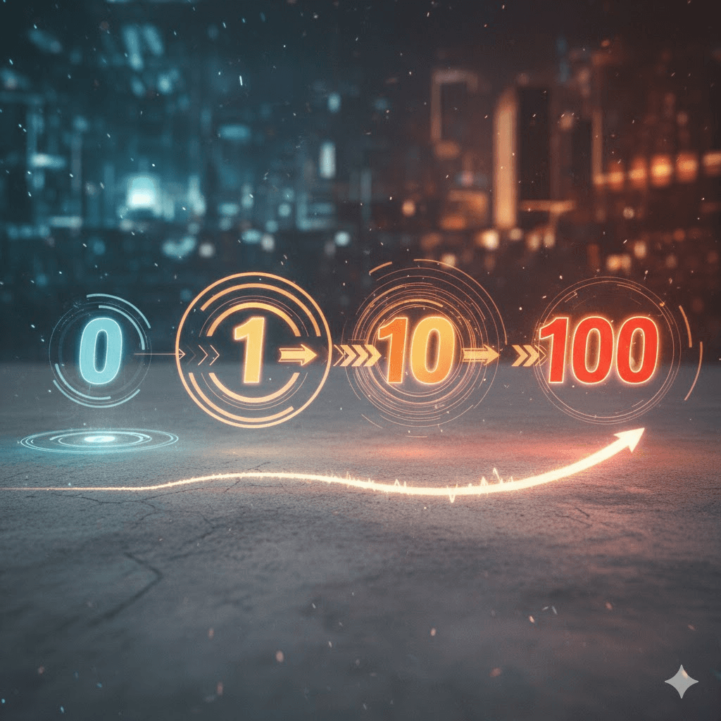 0 to 1, 1 to 10, 10 to 100: Three Ways of Working with AI