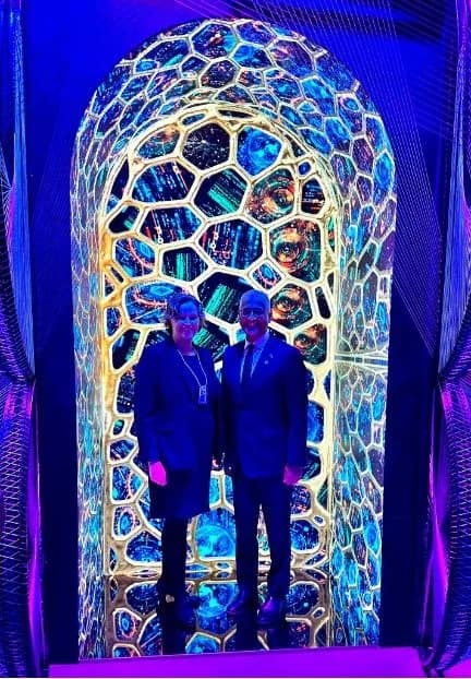 Anthea Roberts and Australia's Ambassador to the UAE, Ridwaan Jadwat